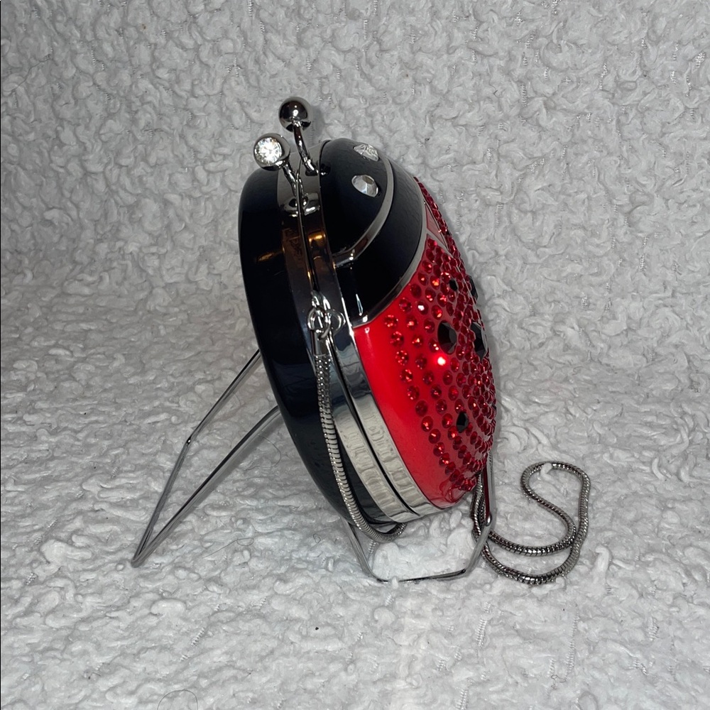 Kate Spade Novelty Spring Forward Ladybug Sparkling Rhinestone Bag in Red Black - Picture 6 of 17
